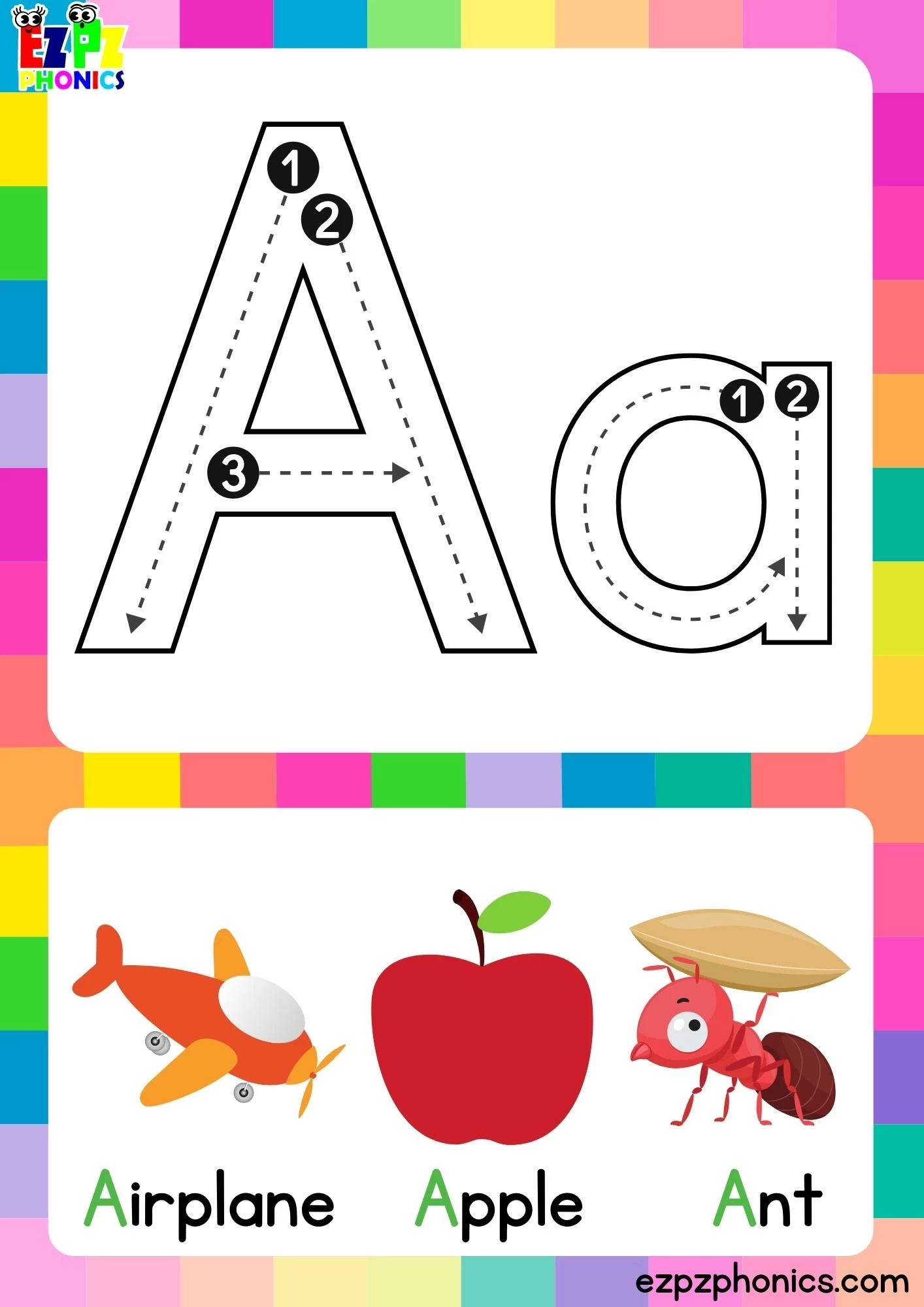 A to Z Alphabet Tracing Flashcards for kids Complete Set